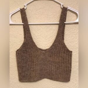 Hazel Moon Sweater material Crop Top